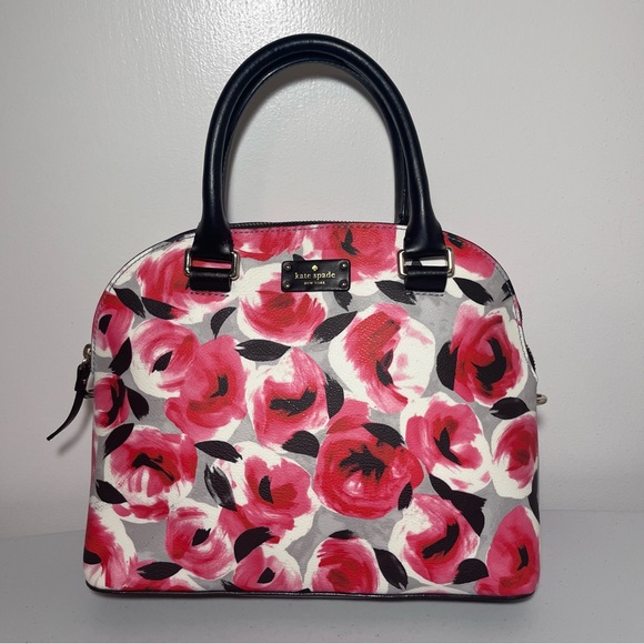 Kate Spade New York Carli Grove Street Printed Rose Bed Satchel Handbag - Picture 1 of 11